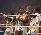 New Day enter the ring at the WWE SummerSlam 2015 at Barclays Center of Brooklyn on August 23, 2015 in New York City.