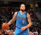 Deron Williams #8 of the Dallas Mavericks handles the ball against the Detroit Pistons on February 15, 2017 at The Palace of Auburn Hills in Auburn Hills, Michigan.