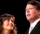 Michelle (L) and Jim Bob Duggar of The Learning Channel TV show '19 Kids and Counting' speak at the Values Voter Summit