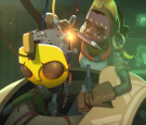 Orisa and Efi in 'Overwatch'