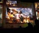 The violent game 'God of War Ascension' is introduced to the audience at the Sony press conference on the eve of the Electronic Entertainment Expo (E3) on June 4, 2012 in Los Angeles, California.