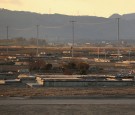 The scarred and radiation contaminated landscape, inside the exclusion zone, close to the devastated Fukushima Daiichi Nuclear Power Plant on February 26, 2016 in Namie, Fukushima, Japan. The area is now closed to residents due radiation contamination fro