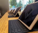 IPad Pro on table in an Apple shop. As Chinese smartphone...