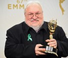 Writer George R. R. Martin, winner of Outstanding Drama Series for 'Game of Thrones', poses in the press room at the 67th Annual Primetime Emmy Awards at Microsoft Theater on September 20, 2015 in LA.