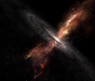 Stars Born in Winds from Supermassive Black Holes