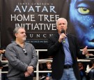 Producer Jon Landau (L) and director James Cameron (R) attend the 20th Century Fox & Earth Day Network's 'Avatar' Tree Planting Event on April 22, 2010 in Los Angeles, California.