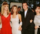 The cast of the hit US TV show 'Friends' from L to R