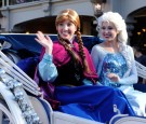 Anna' and 'Elsa' from the film 'Frozen' particiapte in the Disney Parks Christmas Day Parade