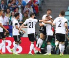 Germany celebrates after scoring against El Tri.