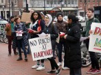 Students protest following the rejection of only Latina professor in Harvard University.