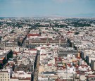 Aerial view of a city in Mexico