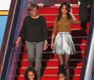 First Lady Michelle Obama mother Marian Robinson, daughters Sasha Obama and Malia Obama