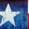 Texas flag on a barn side