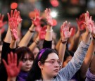 Women protesting violence and femicide