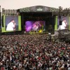Thousands of music fans attend the music festival 