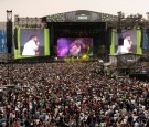 Thousands of music fans attend the music festival 