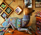 Deer, Beaded Huichol Art, Puerto Vallarta, Jalisco, Mexico