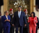 Venezuela's President Maduro holds a news conference at Miraflores Palace in Caracas