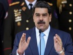 Venezuela's President Nicolas Maduro speaks during a news conference at Miraflores Palace in Caracas, Venezuela.