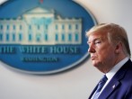 U.S. President Trump leads the daily coronavirus task force briefing at the White House in Washington