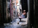 Maria das Neves, 76, is pictured in Alemao slums complex during the coronavirus disease (COVID-19) outbreak in Rio de Janeiro, Brazil