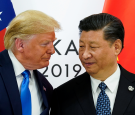 vFILE PHOTO: U.S. President Donald Trump meets with China's President Xi Jinping at the start of their bilateral meeting at the G20 leaders summit in Osaka, Japan, June 29, 2019