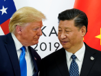 vFILE PHOTO: U.S. President Donald Trump meets with China's President Xi Jinping at the start of their bilateral meeting at the G20 leaders summit in Osaka, Japan, June 29, 2019