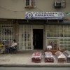 Coffins outside the funeral homes in Ecuador 