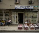 Coffins outside the funeral homes in Ecuador 