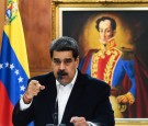 Venezuela's President Nicolas Maduro speaks during in a meeting with the Bolivarian armed forces at Miraflores Palace in Caracas