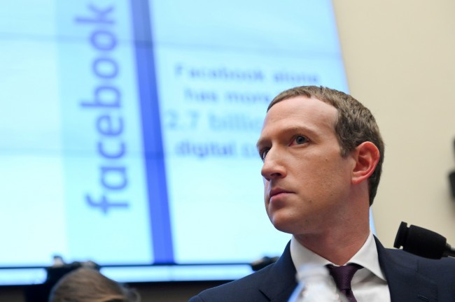 Facebook Chairman and CEO Mark Zuckerberg testifies at a House Financial Services Committee hearing in Washington, US