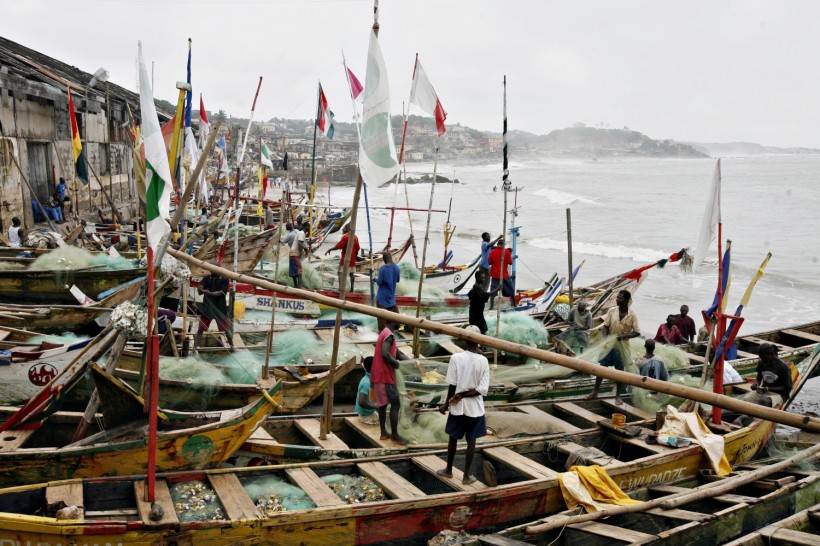 Local fishing community in Ghana