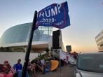 Supporters of U.S. President Donald Trump camp outside the BOK Center, the venue for his upcoming rally, in Tulsa, Oklahoma, US.
