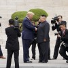 File picture of U.S. President Donald Trump meeting North Korean leader Kim Jong Un