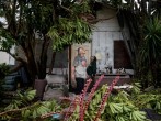 Couple survey their destroyed home in the aftermath Hurricane Hanna in Port Mansfield, Texas