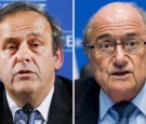 UEFA president Michel Platini (L) & FIFA President Sepp Blatter (R)