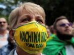 Protest against state governor Doria and China's Sinovac vaccine in Sao Paulo