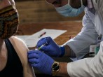 Free Flu Shots Are Administered At Comerica Park In Detroit
