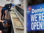 Viral Photo of Overworked Texas Dominos Workers Burdened by Snowstorm Goes Viral