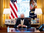 President Biden Signs PPP Extension In Oval Office