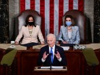 Kamala Harris, Nancy Pelosi Make History as 1st Women Behind a President at Joint Address