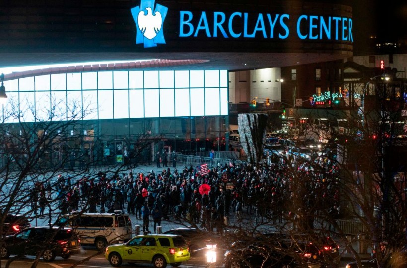 Kyrie Irving's Anti-Vaxx Supporters Storm Barclays Center, Prompting Brooklyn Nets to Place Arena on Lockdown