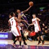 Shorthanded LA Lakers Take Down Miami Heat in Another OT Victory; Jimmy Butler Exits Game With Ankle Sprain