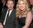 Singer Kelly Clarkson (R) and Brandon Blackstock attend the 55th Annual GRAMMY Awards at STAPLES Center on February 10, 2013 in Los Angeles, California.