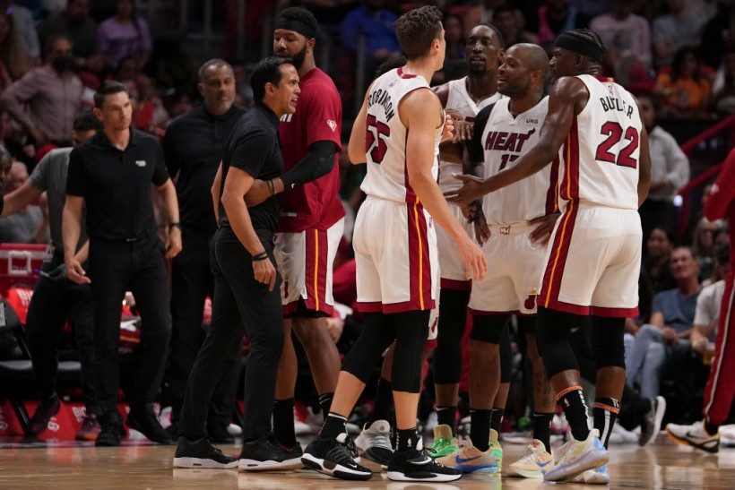 Miami Heat's Jimmy Butler, Udonis Haslem, Erik Spoelstra Get Into Heated Argument in Bad Loss to Golden State Warriors