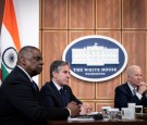 U.S. State Secretary Antony Blinken, Defense Secretary Lloyd Austin Meet With Ukraine Pres. Volodymyr Zelenskyy in Kyiv