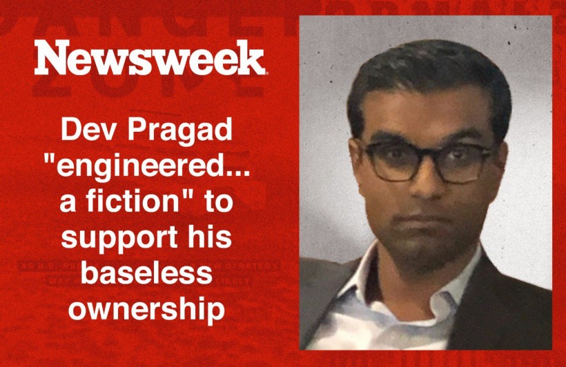 IBT Media "Rightful and Legal" Owner of Newsweek; Dev Pragad Ownership Claims Labeled as "Fiction"