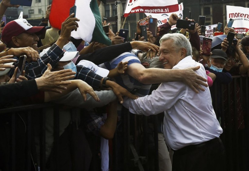 Mexico President Manuel López Obrador Leads Massive Pro-Government March in the Country's Capital  