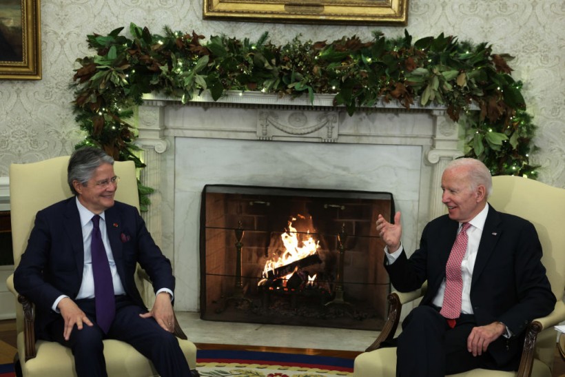 Joe Biden Meets Ecuador President Guillermo Lasso at the White House  