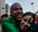 Soccer Fans Watch Brazil-Mexico Match In Sao Paulo